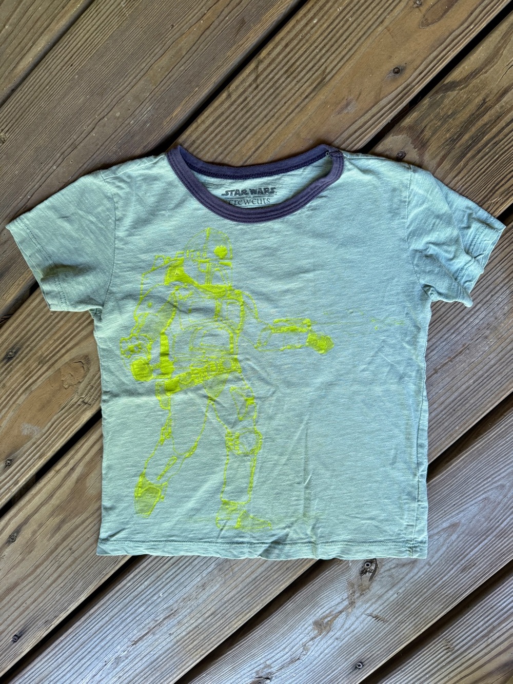 Crewcuts J.Crew Star Wars Boba Fett Ringer Tee Boys Size 6/7